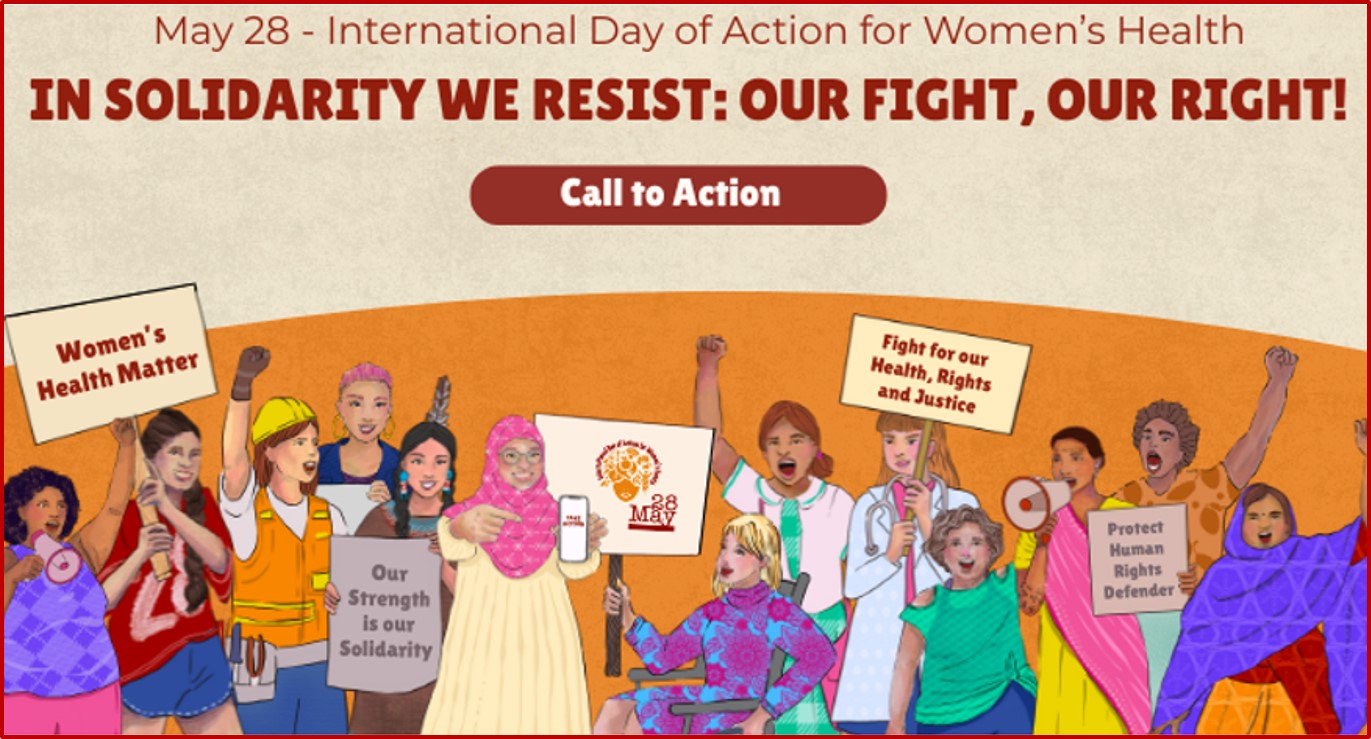 “Em Solidariedade Resistimos: Nossa Luta, Nosso Direito!” : 28/5 – Dia Internacional de Ação pela Saúde da Mulher 2025